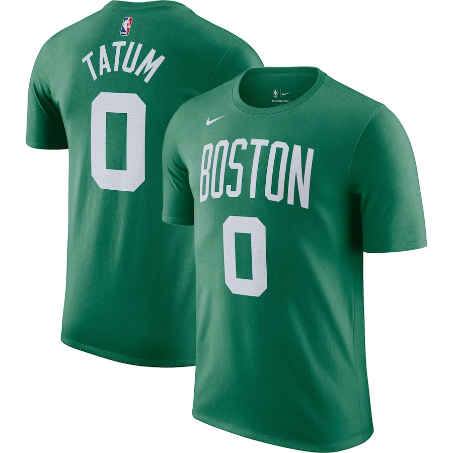 Men NBA Boston Celtics #0 Tatum green T shirt->nba t-shirts->Sports Accessory